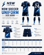 NSW soccer uniform size guide for jersey and shorts by NewSportswears