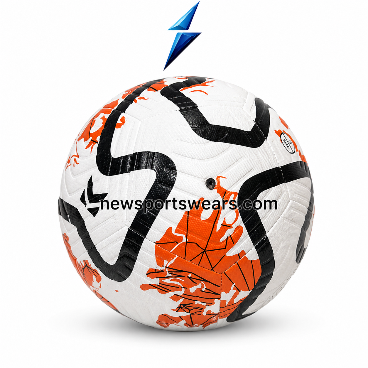 NSW Training Football for Youth and Adults Textured size 5 football with strong grip white orange and black design for better control and performance