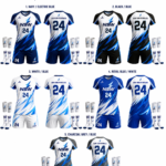 NSW volleyball uniform colour range with navy black white royal blue and charcoal grey options