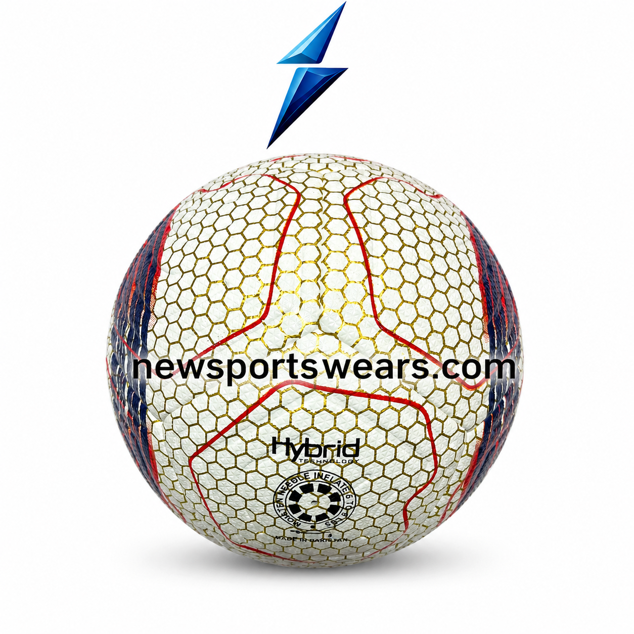 NewSportsWears All Weather Training Football NewSportsWears all weather training football with red outline graphics and navy side accents