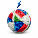 Textured grip football with stitched panels for passing shooting dribbling and ball control