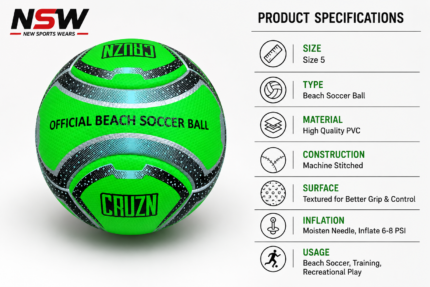 Green football for beach soccer, training, school sports, club practice, and recreational play available at newsportswears.com