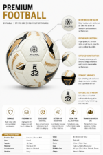 32 panel match practice football with textured surface and stitched construction