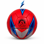 Red blue silver football for youth and adults with durable stitched panels and stylish sports design