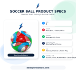 Durable textured soccer ball with glossy finish for better grip control passing and shooting