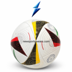 FIFA quality soccer balls manufacturer from Sialkot with white geometric PU match football design