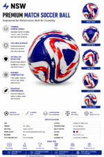 hand stitched soccer balls manufacturer star pattern soccer ball with blue panels red graphics and white base