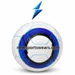 promotional soccer balls bulk order from Sialkot manufacturer with white blue PU football and export packaging