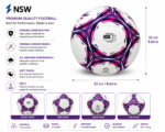 football match balls manufacturer OEM soccer ball with custom logo options and purple magenta graphics