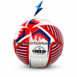 NewSportsWears red blue white match and practice soccer ball with stitched panel construction