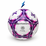 football match balls manufacturer Size 5 PU football with magenta purple panel graphics for distributors
