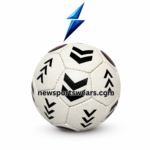 NewSportsWears match and practice soccer ball with white black red design and stitched construction