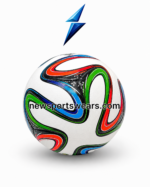 size 5 match football wholesale PU ball with red blue green black graphics and textured finish