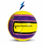 Back view of custom soccer ball for clubs schools academies and promotional branding