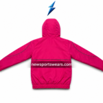 Colour range windbreaker product display with seven jacket colors and NSW logo at top
