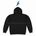 Custom Hoodie in solid black with white BFND chest logo by NSW and NEW SPORTS WEAR