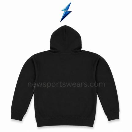 Custom Hoodie in solid black with white BFND chest logo by NSW and NEW SPORTS WEAR
