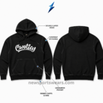 NSW Custom Logo Hoodie with large black kangaroo pocket, double stitching and ribbed bottom hem by New Sports Wear