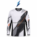 Wholesale Sportswear Manufacturer Custom Motocross Jerseys raglan sleeve detail with black tire pattern and shoulder logo from NSW New Sports Wear