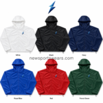 NSW Custom Windbreaker Jackets in white, black, navy, royal blue, red and forest green