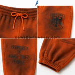 New Sports Wear Acid Wash Joggers specification image with waistband, drawstring, pockets, graphics and cuff callouts