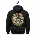 NEW SPORTS WEAR black pullover hoodie back with large wildlife graphic