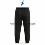 Black Sweatpants for Men plain back view with tapered legs and NSW branding