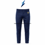 NEW SPORTS WEAR powder-blue baseball jersey with navy piping and number 12