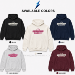 New Sports Wear Custom Printed Hoodies in cream black navy gray and burgundy