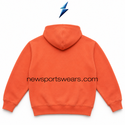 NEW SPORTS WEAR Graphic Hoodies for Men plain coral back with center hood seam