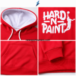 New Sports Wear Hoodie for Men with white basketball-inspired chest print