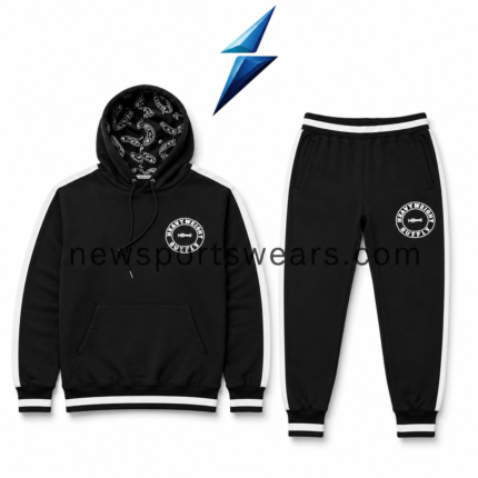 NEW SPORTS WEAR Men’s Tracksuit Set with paisley-lined hood and NSW chest emblem