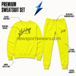 NEW SPORTS WEAR Sweatsuit Set with stitched knee panels and tapered NSW joggers