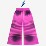 NEW SPORTS WEAR women’s rhinestone pants with plum gradient and elastic waistband