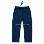 NEW SPORTS WEAR navy Rhinestone Sweatpants with plain sparkling back design