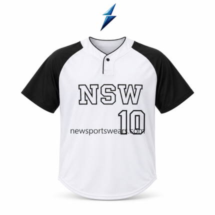 NSW Baseball uniform manufacturer rear jersey with black sleeves, curved hem and outlined