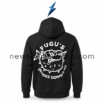 Mens Hoodies Pullover New Sports Wear black pullover hoodie with large white back graphic