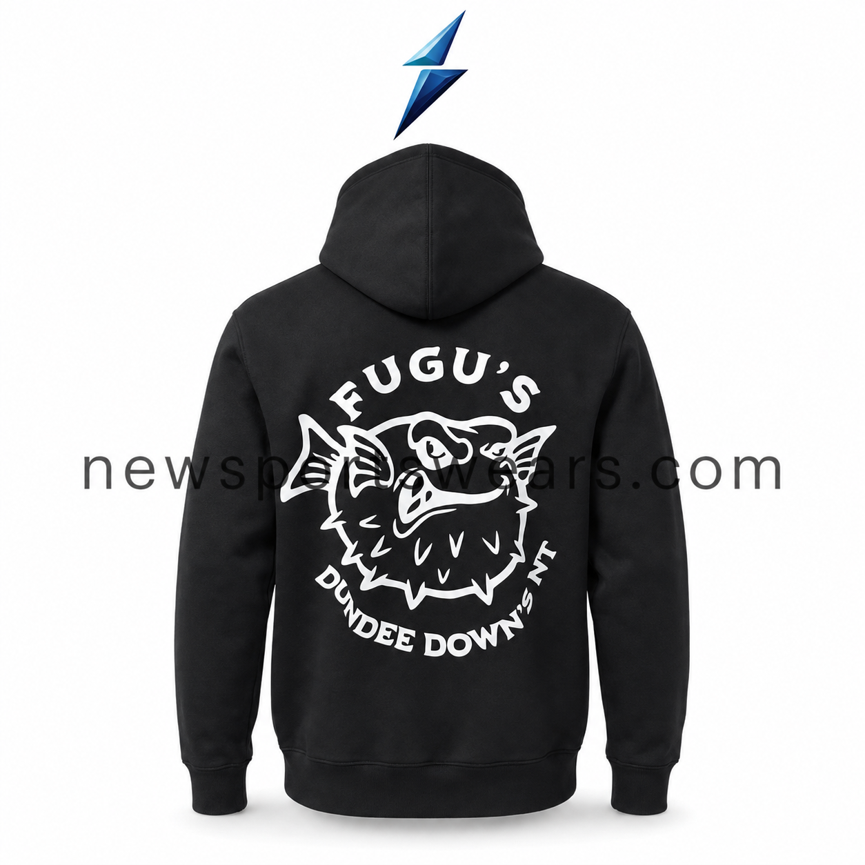 nsw-black-hoodie-pocket-ribbed-hem Mens Hoodies Pullover New Sports Wear black pullover hoodie with large white back graphic
