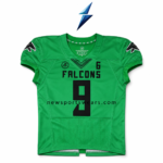 NSW Custom American Football Uniforms in bright green with a numbered jersey and matching reinforced pants