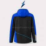 NSW Custom Windbreaker Jackets with black zip pocket, contrast white sleeve and printed hem by NEW SPORTS WEAR