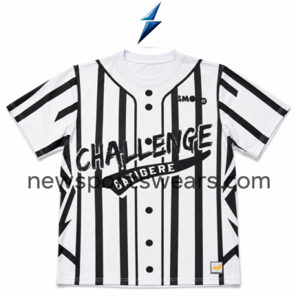 NSW Graphic Baseball Jersey with black pinstripes and distressed front artwork