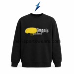 Men’s Crewneck Sweatshirt in black with yellow-and-white outlined chest graphic and NSW presentation