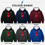 NSW Men’s Hoodie color range in black navy burgundy green grey and blue by NEW SPORTS WEAR