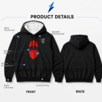 NSW Men’s Hoodie product details showing pocket cuffs and artwork by NEW SPORTS WEAR