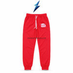 NSW Men’s Jogger Pants in vivid red with white drawcord and printed thigh graphic