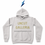 NSW Men’s Pullover Hoodie in off-white with pale-gold embroidered front