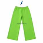 NSW New Sports Wear neon-green wide-leg pants with plain back design
