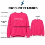NSW NEW SPORTS WEAR Sweatshirt feature image with hot-pink panels, ribbed cuffs and centered branding