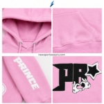 NSW NEW SPORTS WEAR Private Label Oversized Hoodies front view in pastel pink with drawcord hood and kangaroo pocket