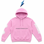 NSW NEW SPORTS WEAR Private Label Oversized Hoodies hood close-up with matching pink drawcords, eyelets and reinforced stitching